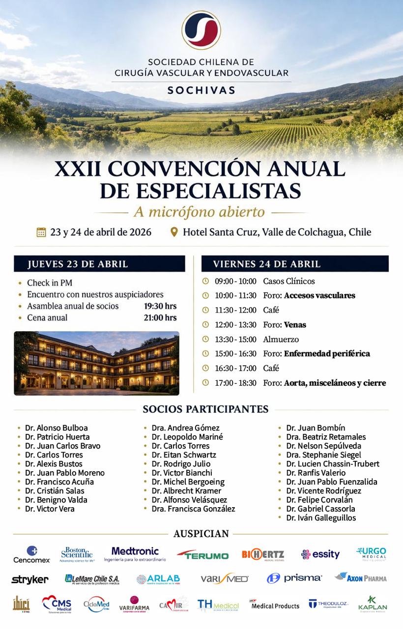 Programa XXII Convención Anual SOCHIVAS 2026